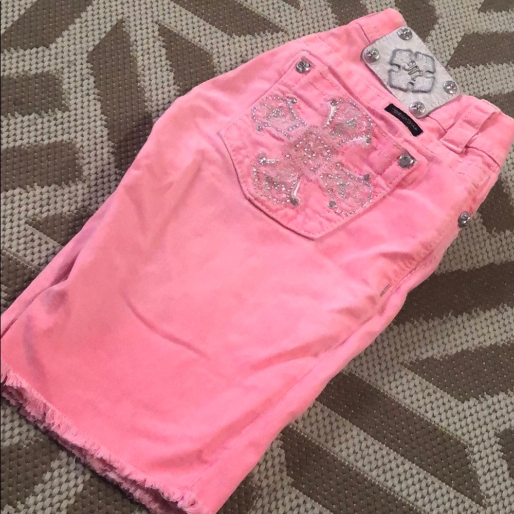Pink Miss Me Shorts